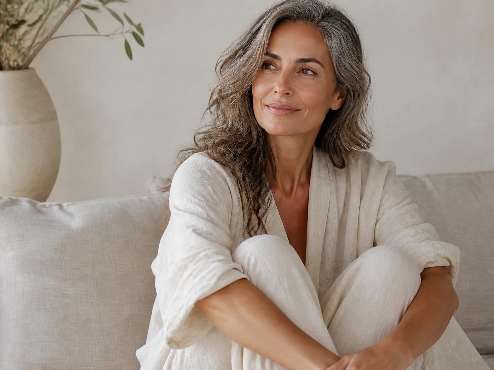 Woman in her late forties exploring bioidentical hormone therapy for menopause in Greenville, SC